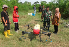 Pakai Drone, Kodim dan Pemkot Pekalongan Buka Lahan Tidur di Degayu